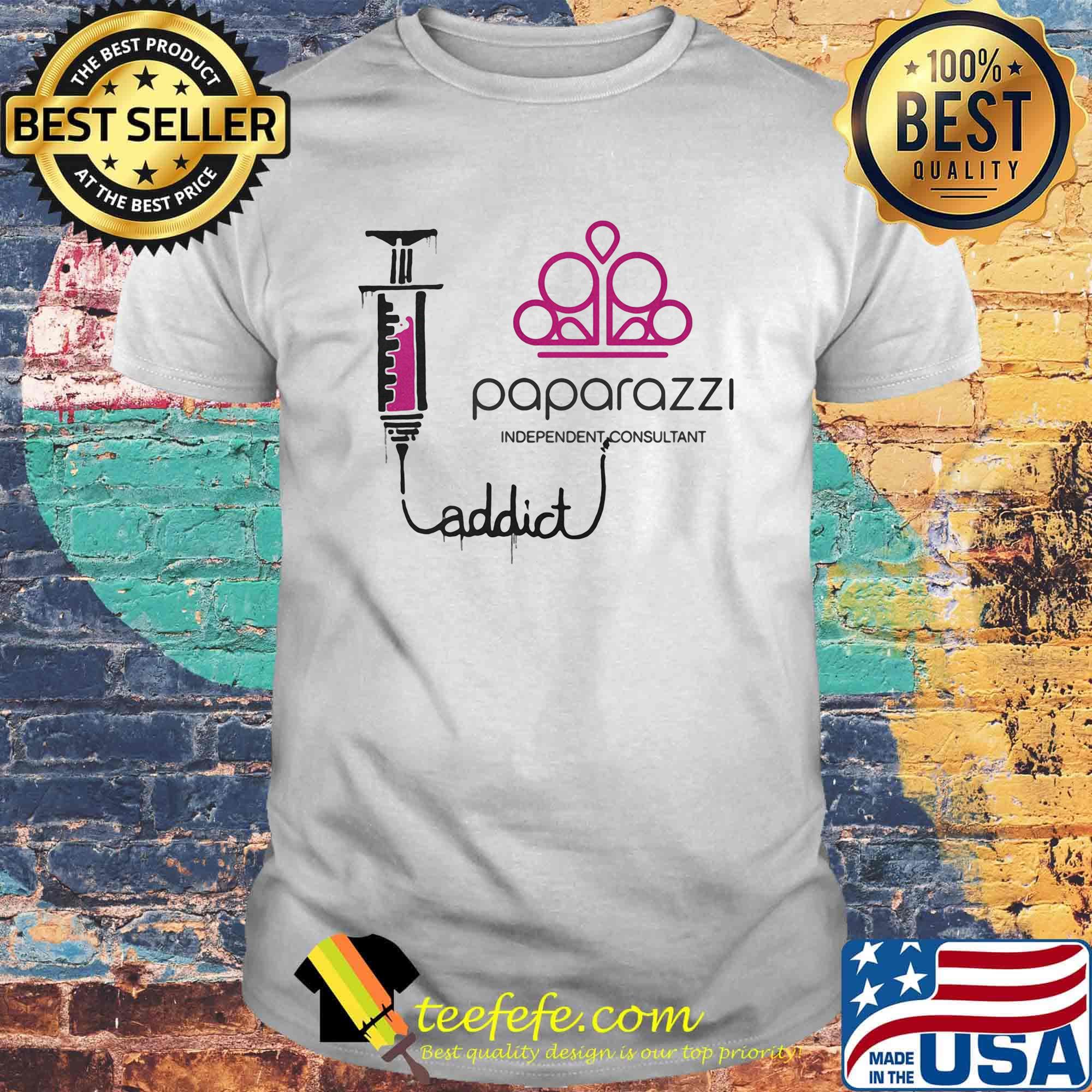 Nurse needle addict paparazzi independent consultant logo shirt