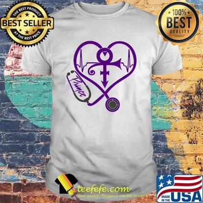 Nurse stethoscope prince heartbeat shirt