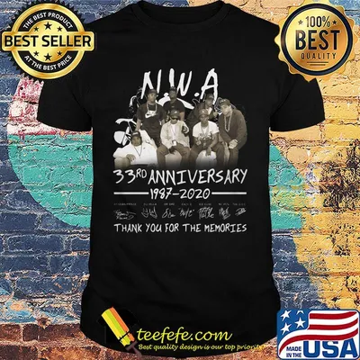 NWA 33rd anniversary 1987 2020 signatures thank you for the memories shirt
