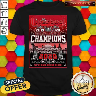 Official 2020 Liverpool Premier League Champions Shirt