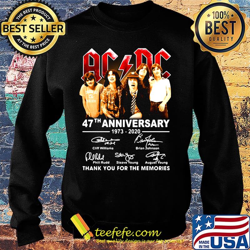Official AC DC 47th anniversary 1973-2020 thank you for the memories s Sweater Official AC DC 47th anniversary 1973-2020 thank you for the memories s Sweater