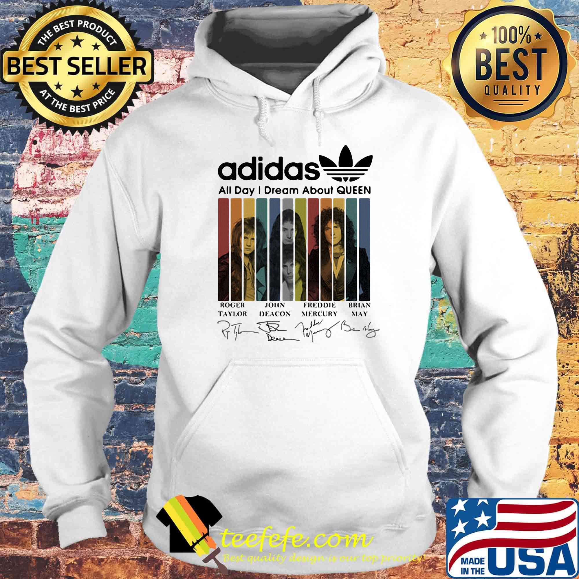Official Adidas All day I dream about Queen Band Signatures s Hoodie Official Adidas All day I dream about Queen Band Signatures s Hoodie
