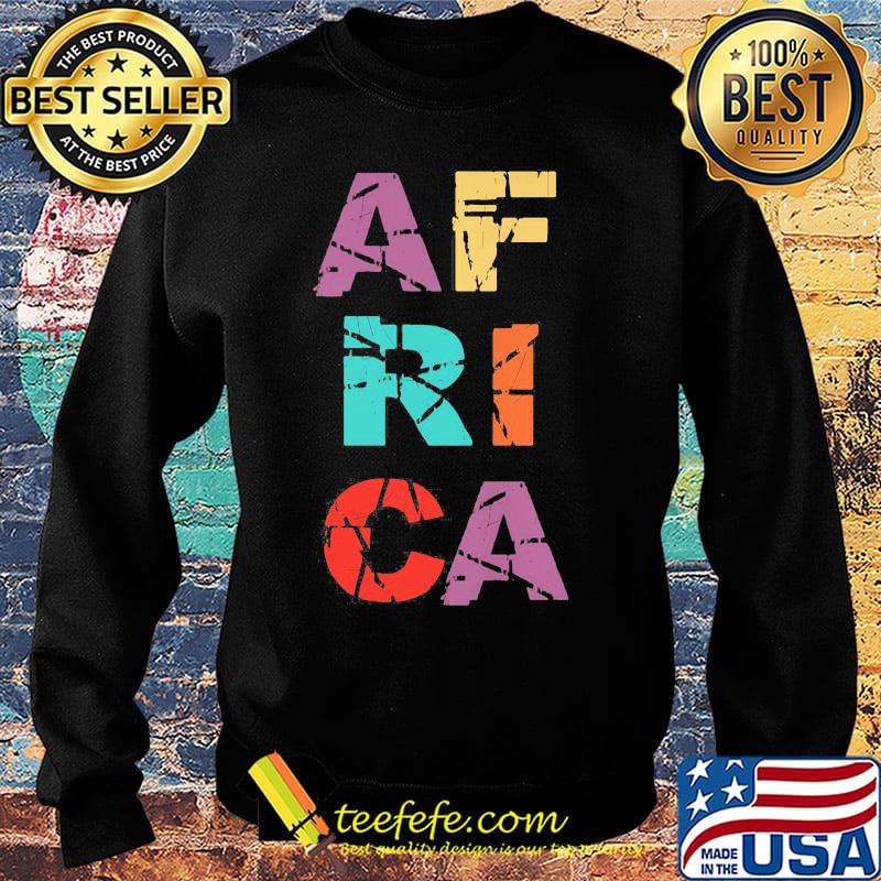 Official Africa Typografic Scatter Shirt Sweater Official Africa Typografic Scatter Shirt Sweater