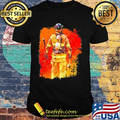 Official awesome firefighter picture shirt
