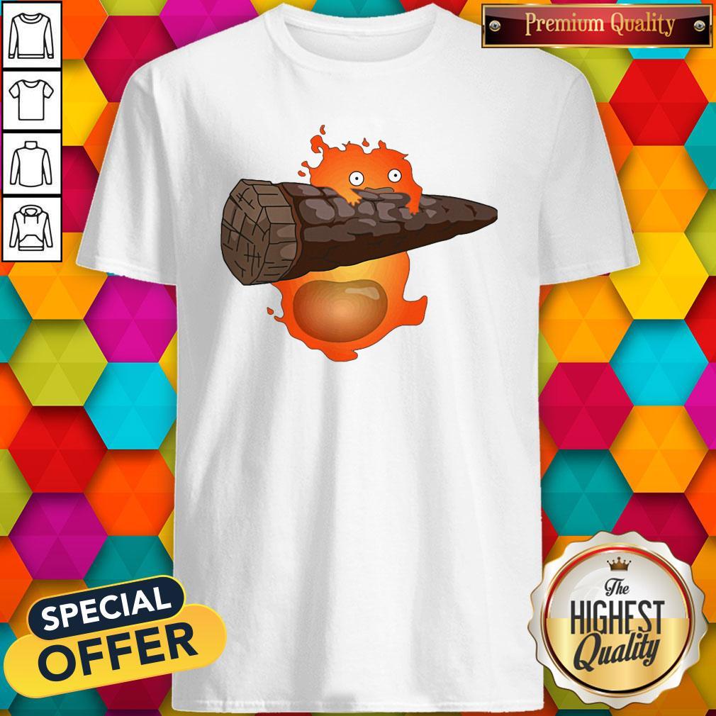 Official Calcifer Vinyl Sticker Shirt