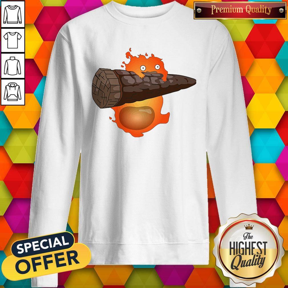 Official Calcifer Vinyl Sticker Shirt