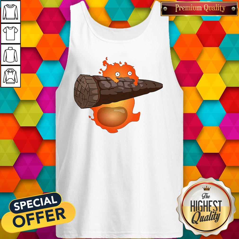 Official Calcifer Vinyl Sticker Shirt