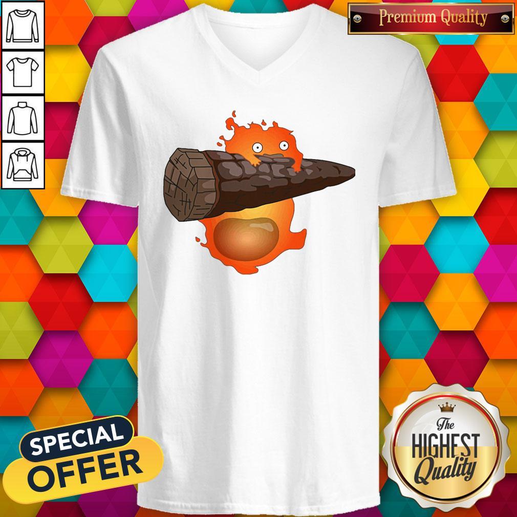 Official Calcifer Vinyl Sticker Shirt