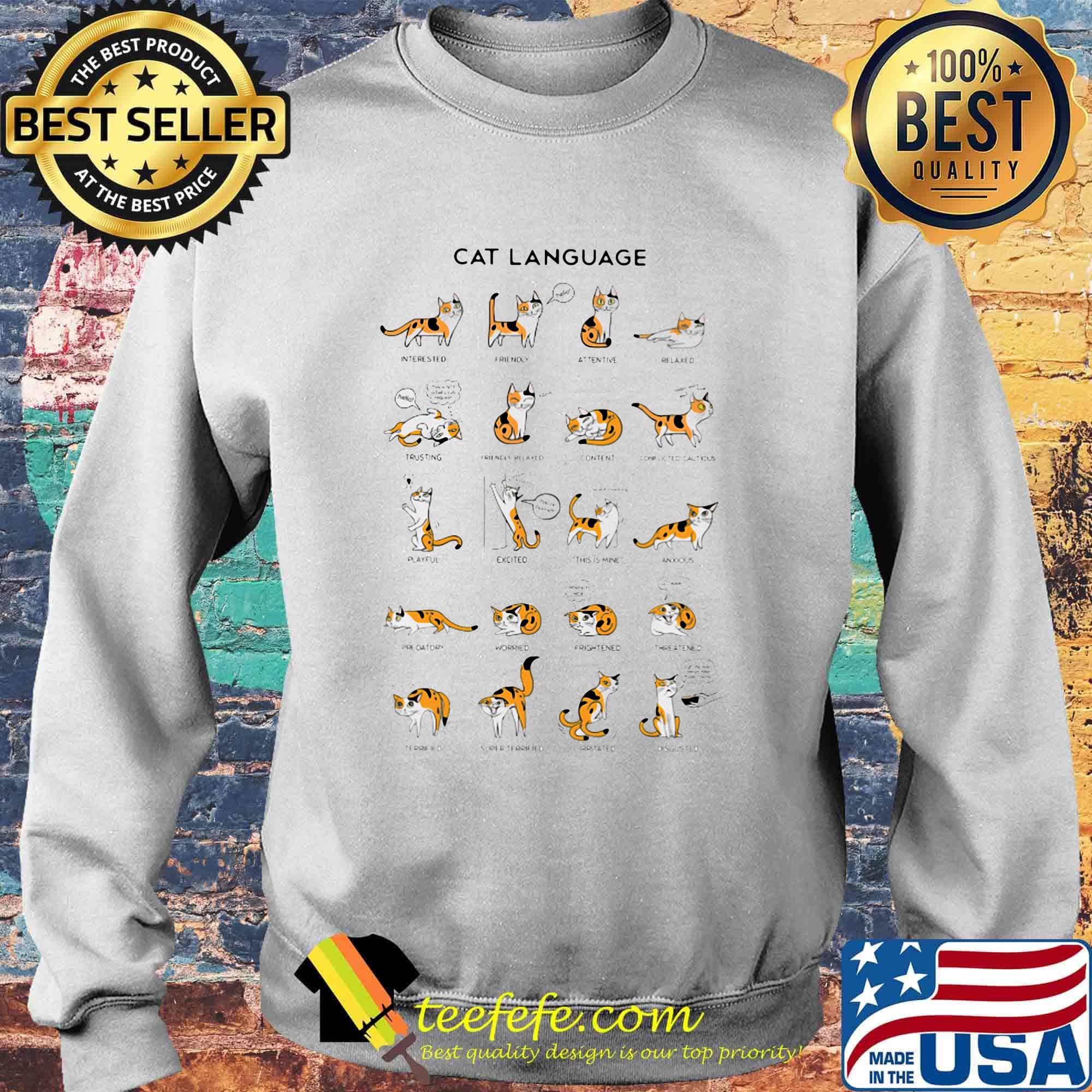 Official cat language meow s Sweater Official cat language meow s Sweater