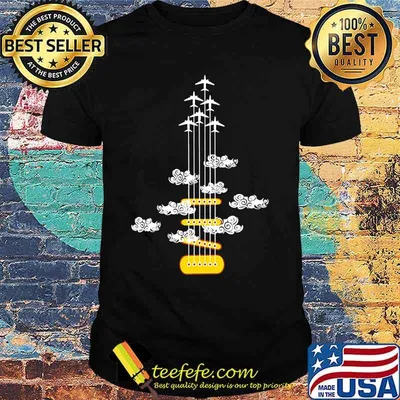 Official Guitar Airplane Guitar shirt