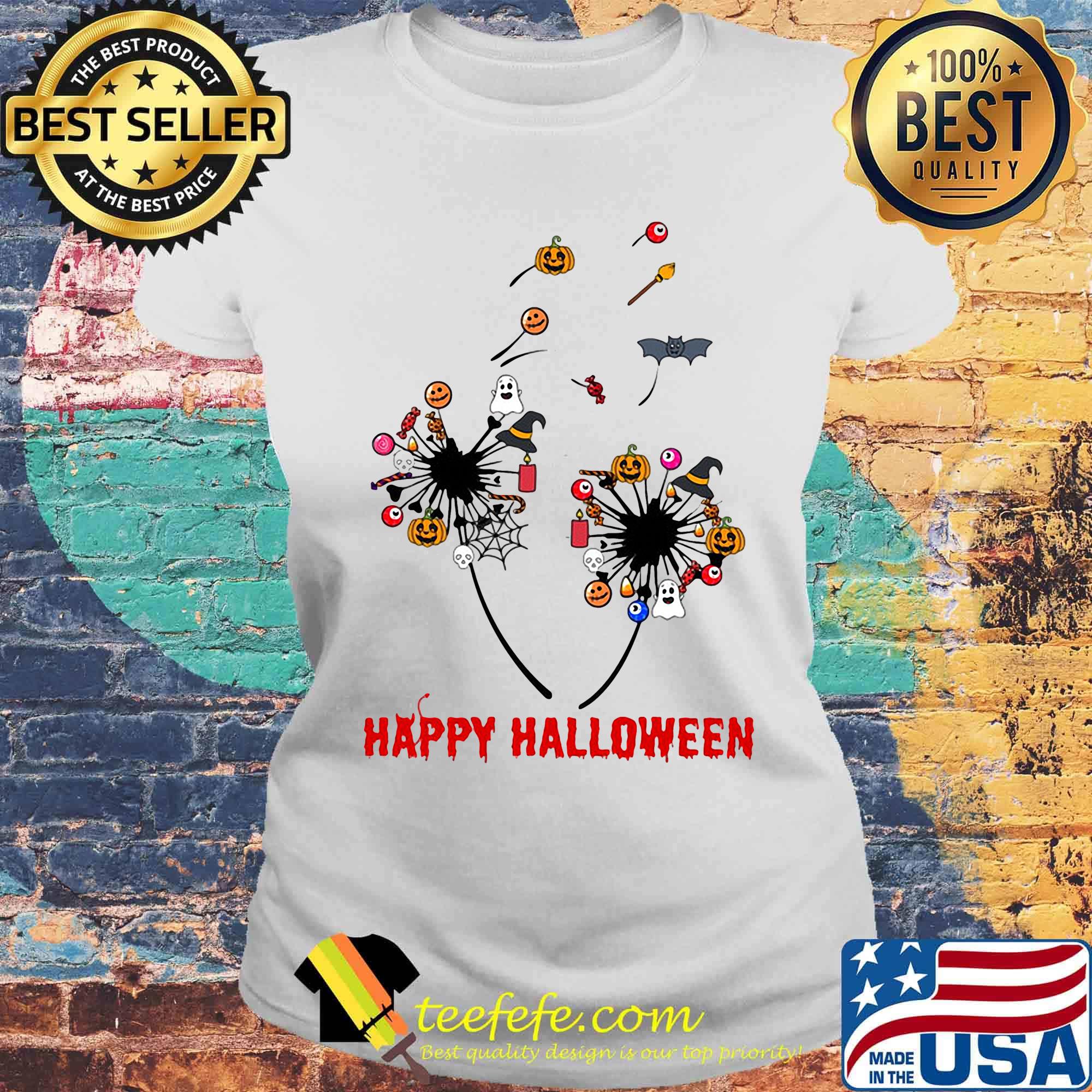 Official Happy Halloween Dandelion s Laides tee Official Happy Halloween Dandelion s Laides tee