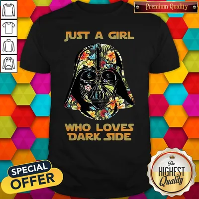 Official Just A Girl Who Loves Dark Side Flowers Shirt