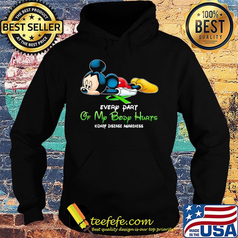 Official Mickey mouse every part of my body hurts fibromyalgia awareness s Hoodie Official Mickey mouse every part of my body hurts fibromyalgia awareness s Hoodie