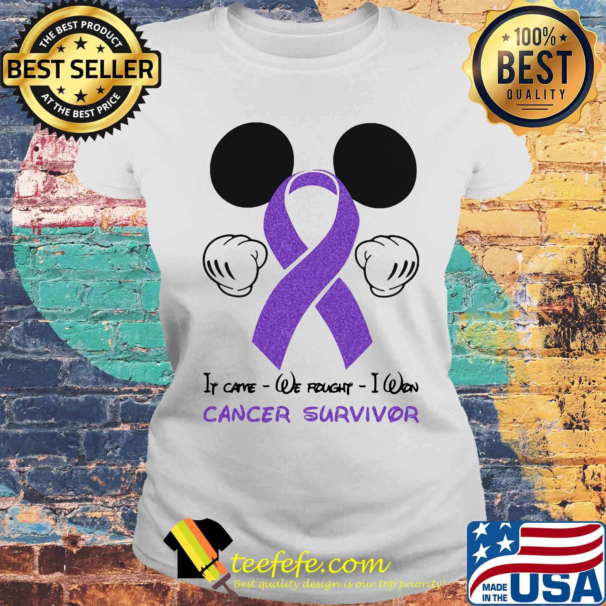 Official Mickey mouse If came we fought I won cancer survivor s Laides tee Official Mickey mouse If came we fought I won cancer survivor s Laides tee