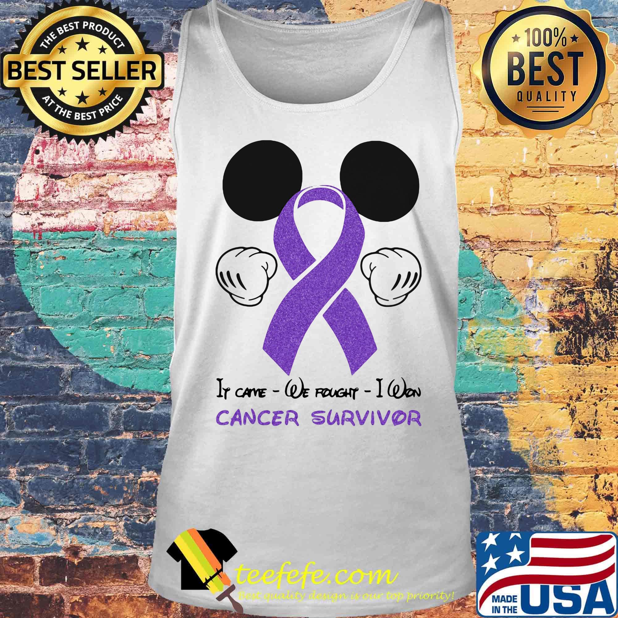 Official Mickey mouse If came we fought I won cancer survivor s Tank top Official Mickey mouse If came we fought I won cancer survivor s Tank top