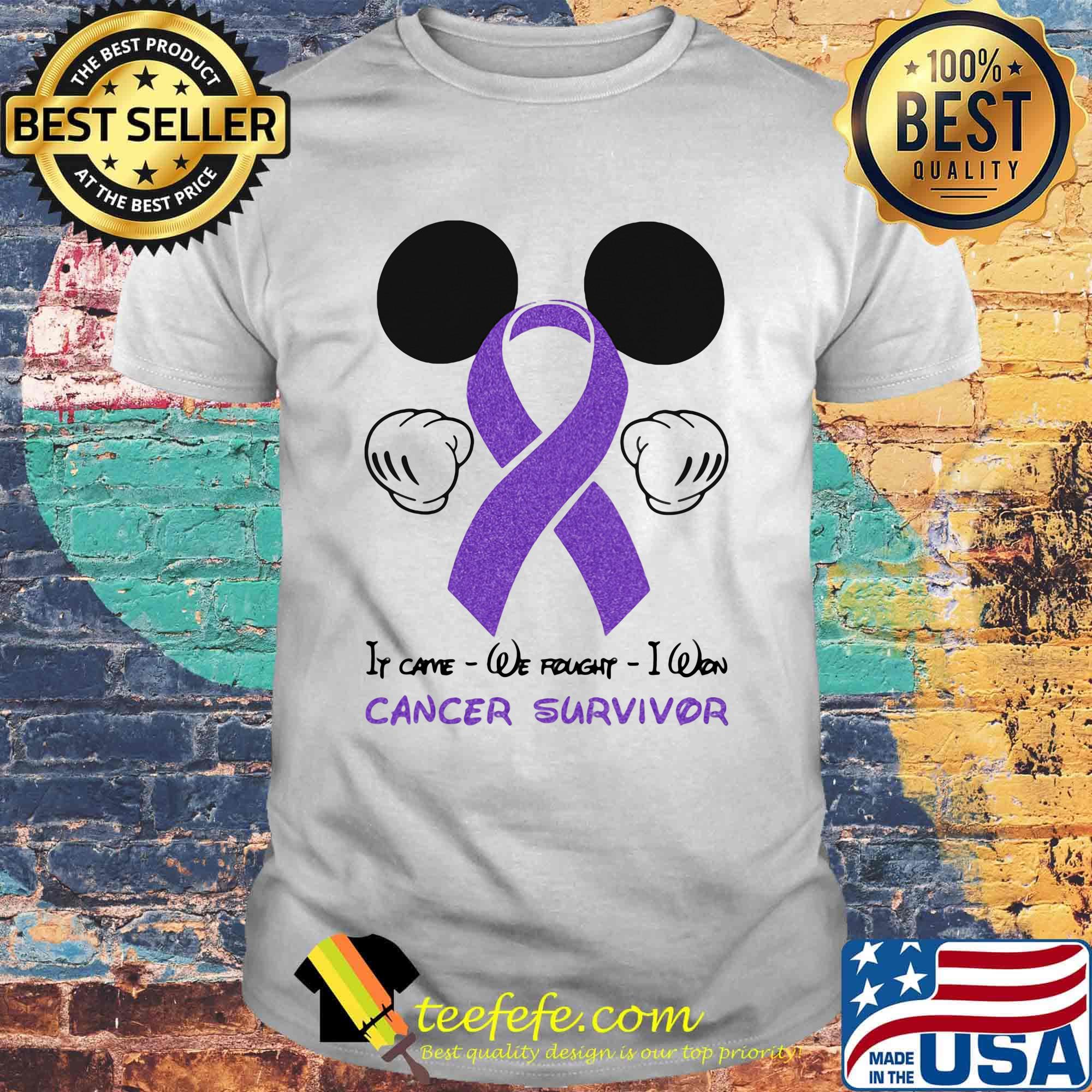 Official Mickey mouse If came we fought I won cancer survivor shirt