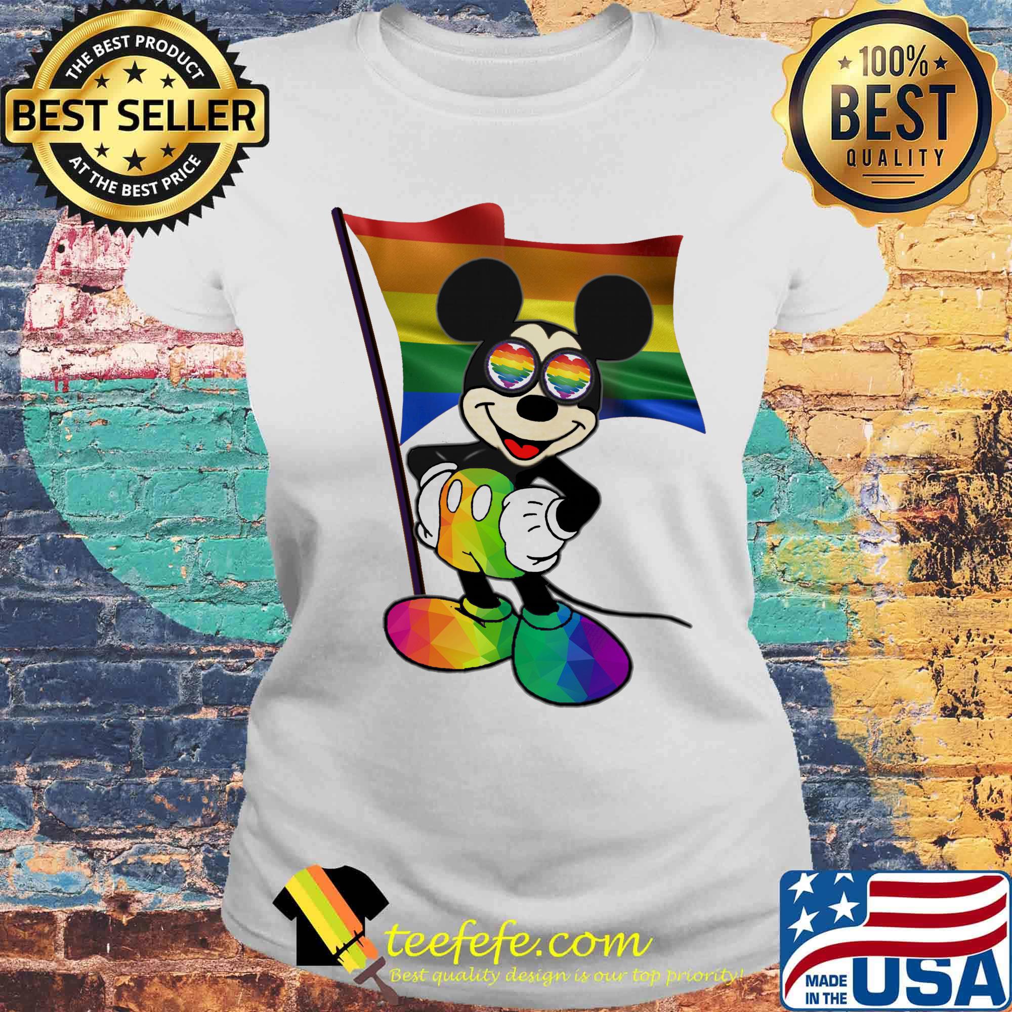 Official Mickey mouse LGBT flag s Laides tee Official Mickey mouse LGBT flag s Laides tee