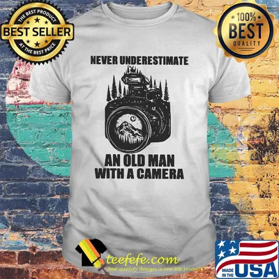 Official Never Underestimate An Old Man With A Camera Shirt