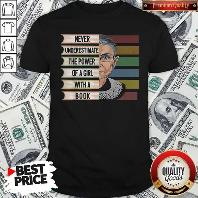 Official  Never Underestimate The Power Of A Girl With A Book Shirt