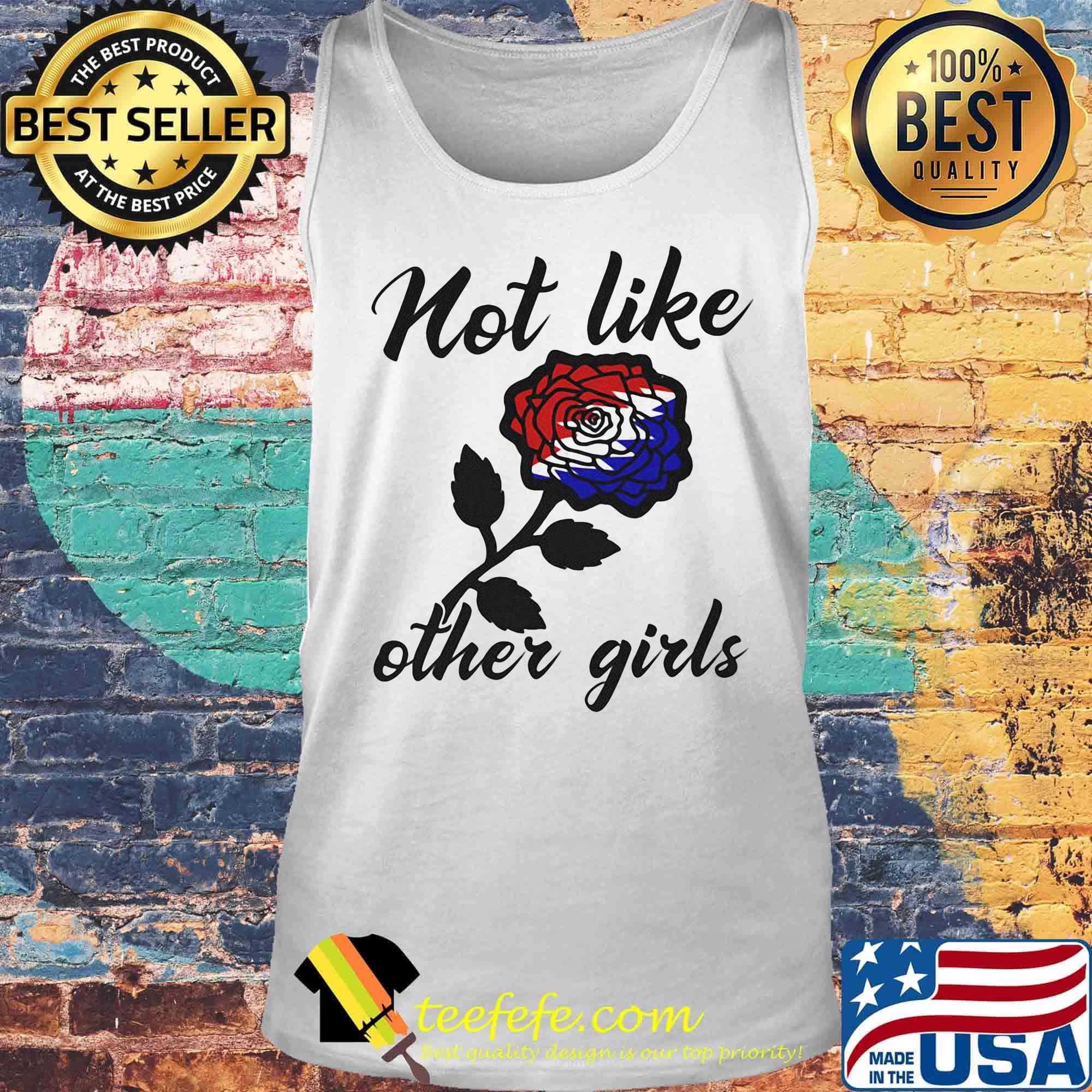 Official Not like other girls rose red white and blue s Tank top Official Not like other girls rose red white and blue s Tank top