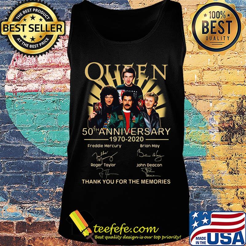 Official Queen 50Th anniversary 1970-2020 Signatures Thank you for the memories s Tank top Official Queen 50Th anniversary 1970-2020 Signatures Thank you for the memories s Tank top