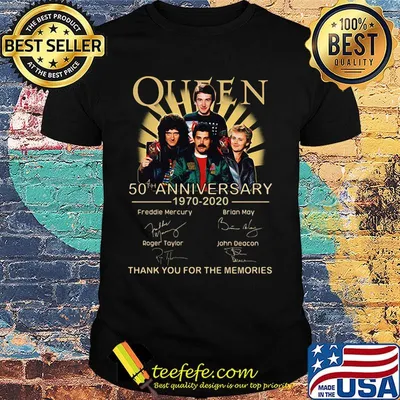 Official Queen 50Th anniversary 1970-2020 Signatures Thank you for the memories shirt