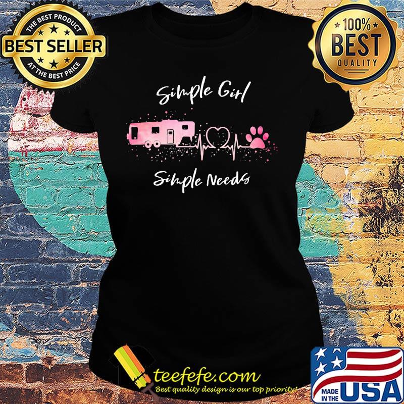 Official Simple Girt Simple Needs Truck Footprint Pink Heartbeat Shirt Ladies tee Official Simple Girt Simple Needs Truck Footprint Pink Heartbeat Shirt Ladies tee