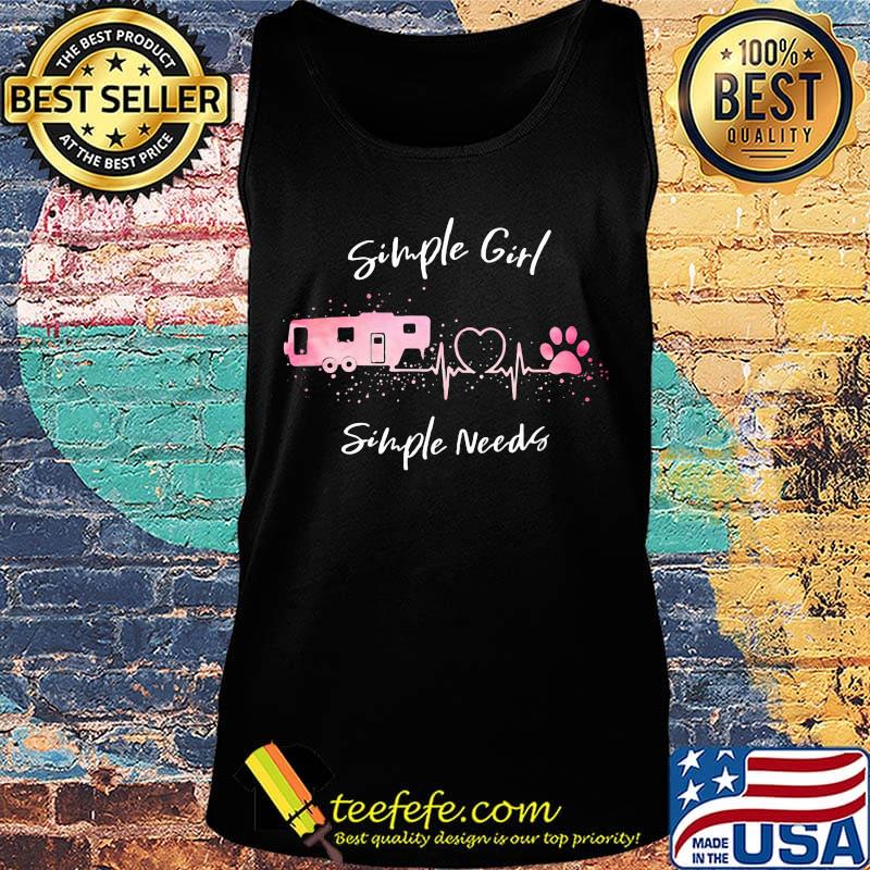 Official Simple Girt Simple Needs Truck Footprint Pink Heartbeat Shirt Tank top Official Simple Girt Simple Needs Truck Footprint Pink Heartbeat Shirt Tank top