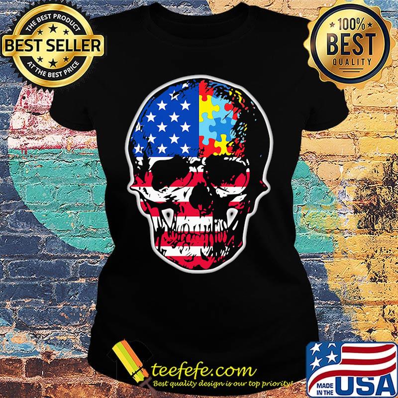 Official Skull America Puzzle s Ladies tee Official Skull America Puzzle s Ladies tee