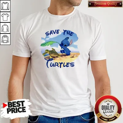 Official Stitch Save The Turtle Shirt
