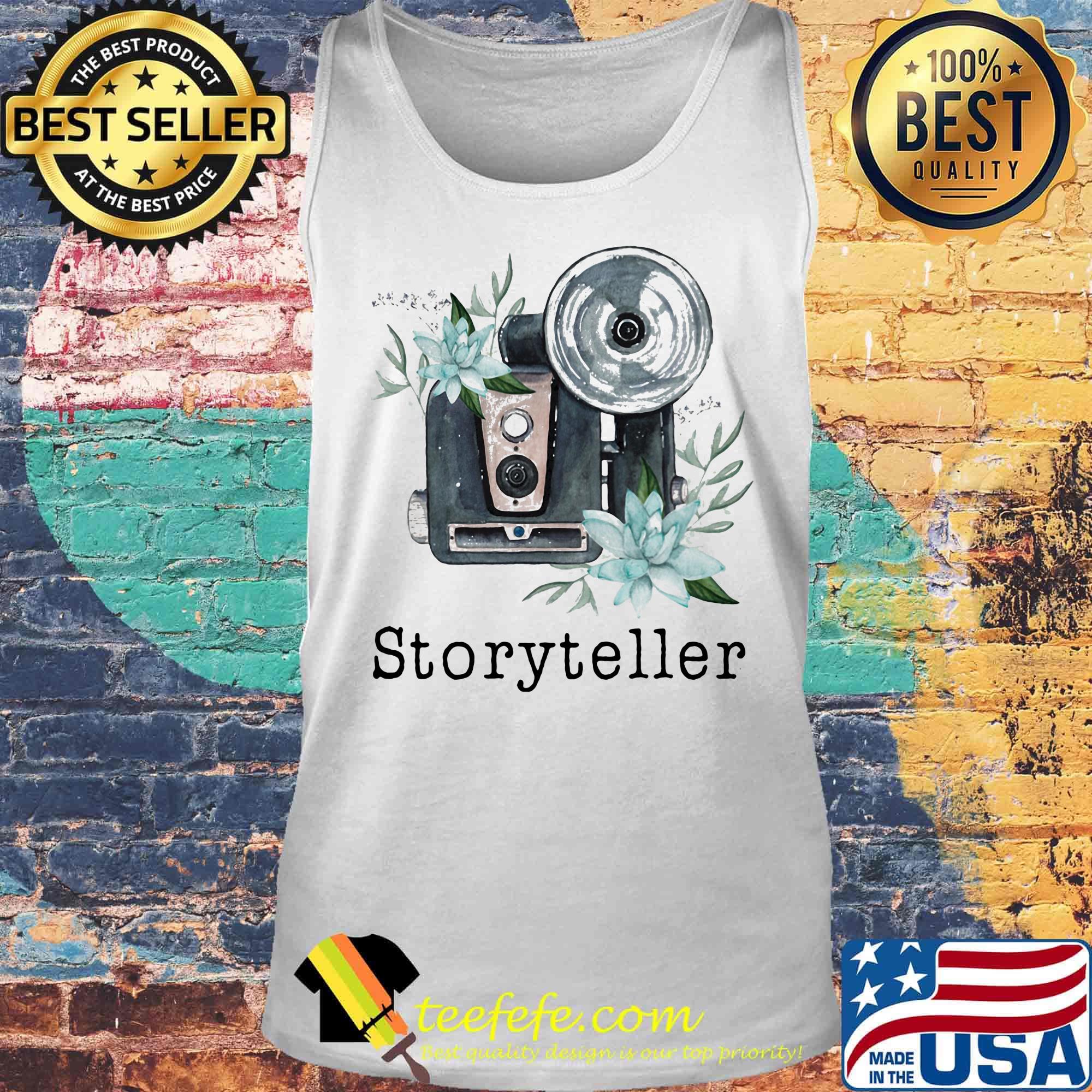 Official Storyteller Floral Camera Shirt Tank top Official Storyteller Floral Camera Shirt Tank top