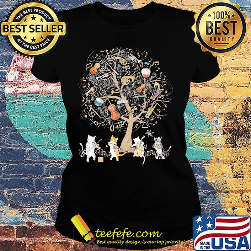 Official The Cats Are Playing Music Shirt Ladies tee Official The Cats Are Playing Music Shirt Ladies tee