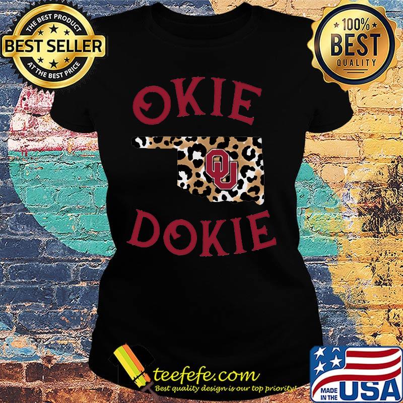 Okie dokie oklahoma sooners leopard s Ladies tee Okie dokie oklahoma sooners leopard s Ladies tee