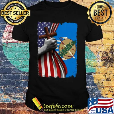 Oklahoma american flag cross happy independence day shirt