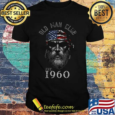 Old man club est 1960 american flag independence day shirt