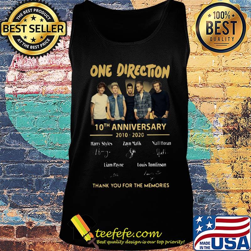 One direction 10th anniversary 2010 2020 thank you for the memories signatures s Tank top One direction 10th anniversary 2010 2020 thank you for the memories signatures s Tank top