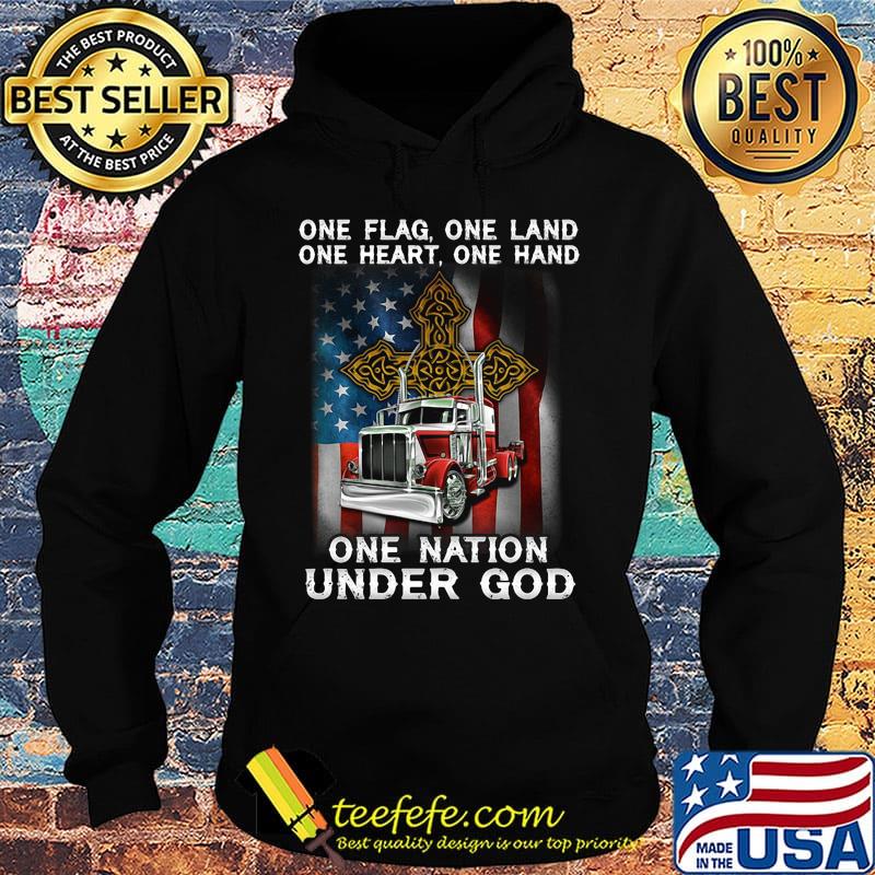 One flag one land one heart one hand one nation under god truck American s Hoodie One flag one land one heart one hand one nation under god truck American s Hoodie