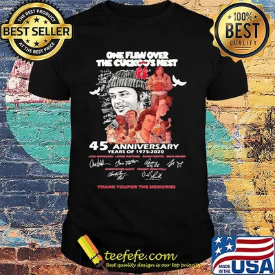 One flew over the cuckoo's nest 45th anniversary years of 1975 2020 thank you for the memories signatures shirt