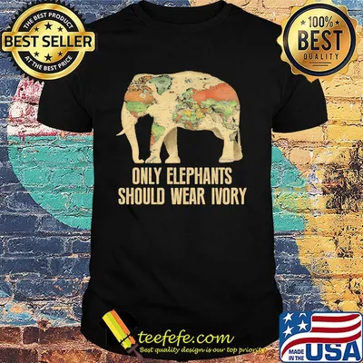 Only Elephants Should Wear Ivory Map Shirt