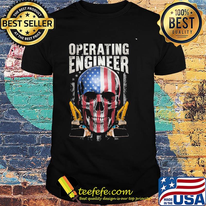 Operating Engineer Skull American Car Draw Shirt Operating Engineer Skull American Car Draw Shirt