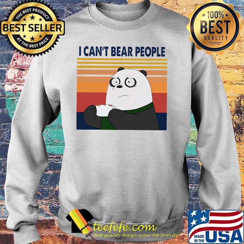 Panda I can't bear people Vintage Retro s Sweater Panda I can't bear people Vintage Retro s Sweater