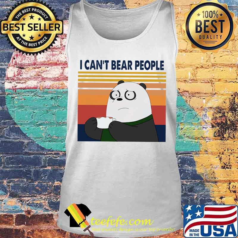 Panda I can't bear people Vintage Retro s Tank top Panda I can't bear people Vintage Retro s Tank top