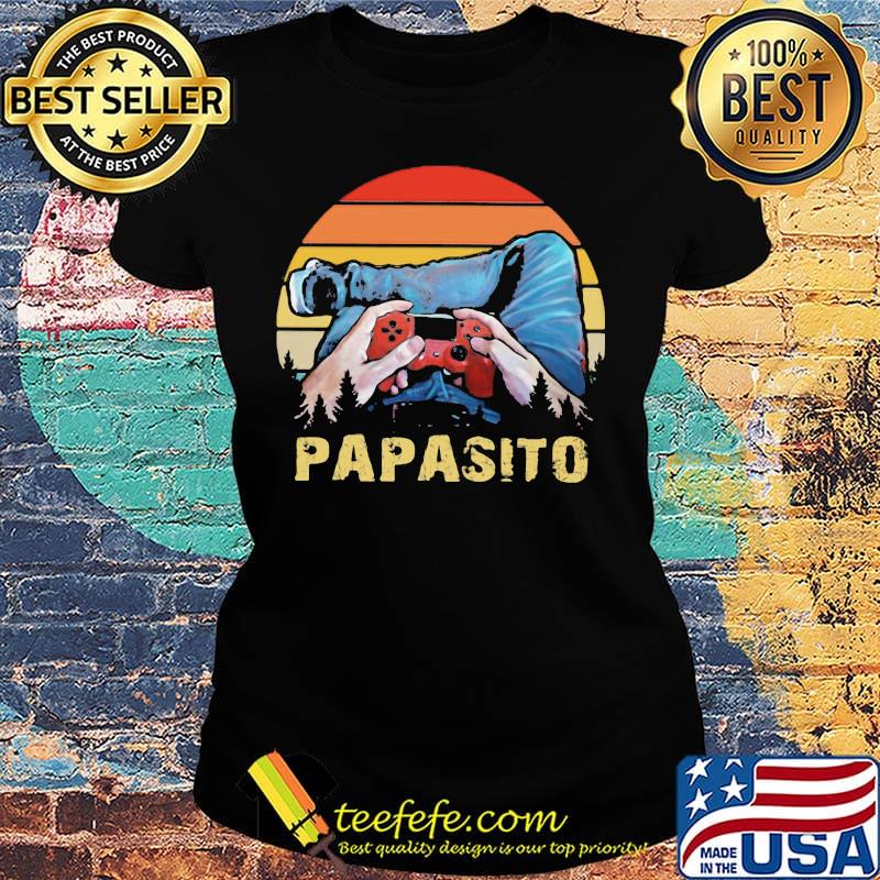 Papasito handheld game console vintage retro s Ladies tee Papasito handheld game console vintage retro s Ladies tee