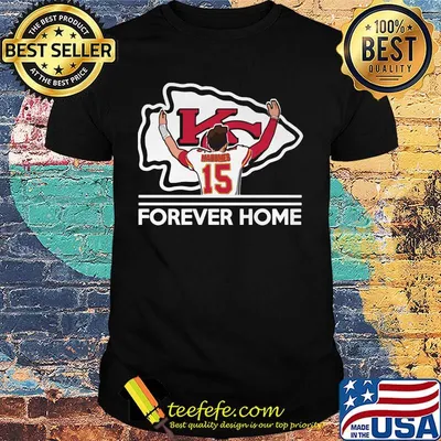 Patrick mahomes forever home kansas city chiefs football logo shirt