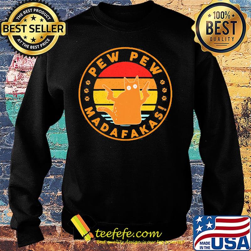 Paw cat pew pew madafakas vintage retro s Sweater Paw cat pew pew madafakas vintage retro s Sweater