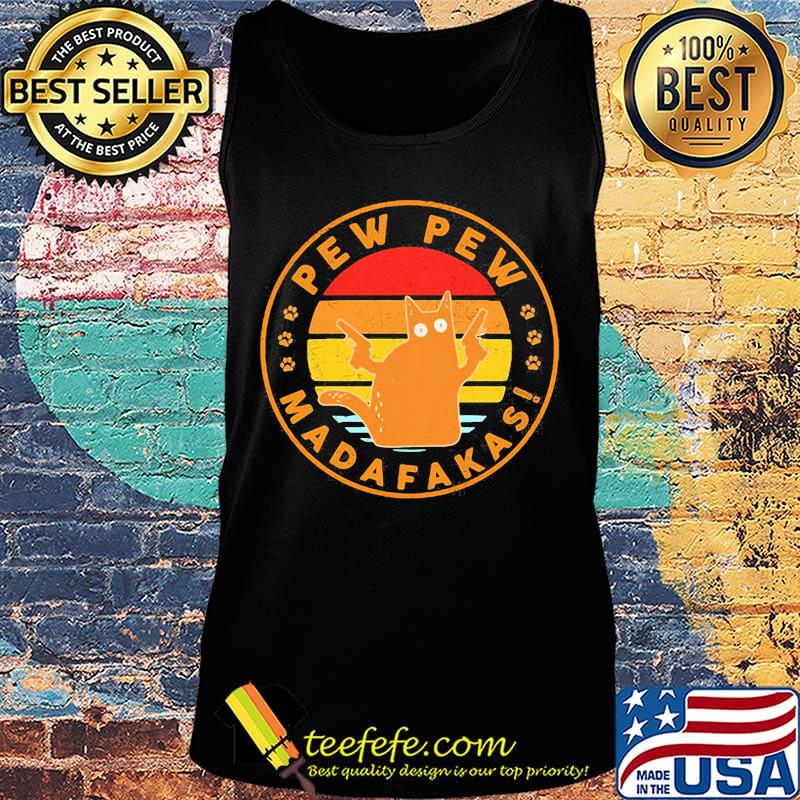 Paw cat pew pew madafakas vintage retro s Tank top Paw cat pew pew madafakas vintage retro s Tank top