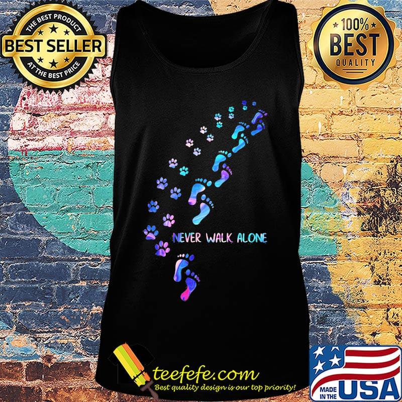 Paw footprint never walk alone color s Tank top Paw footprint never walk alone color s Tank top