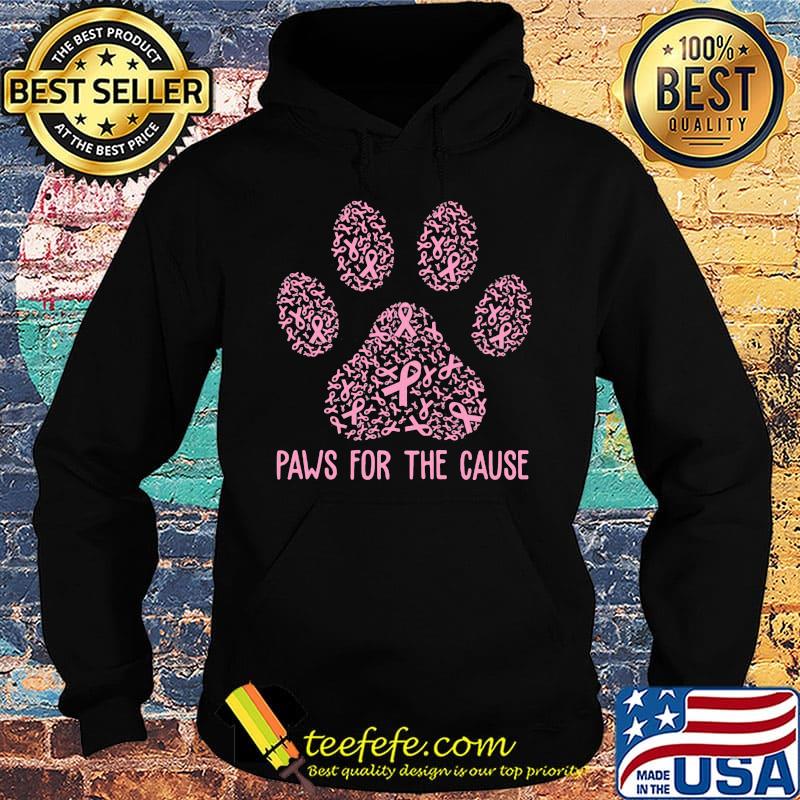 Paws for the cause cancer awareness s Hoodie Paws for the cause cancer awareness s Hoodie