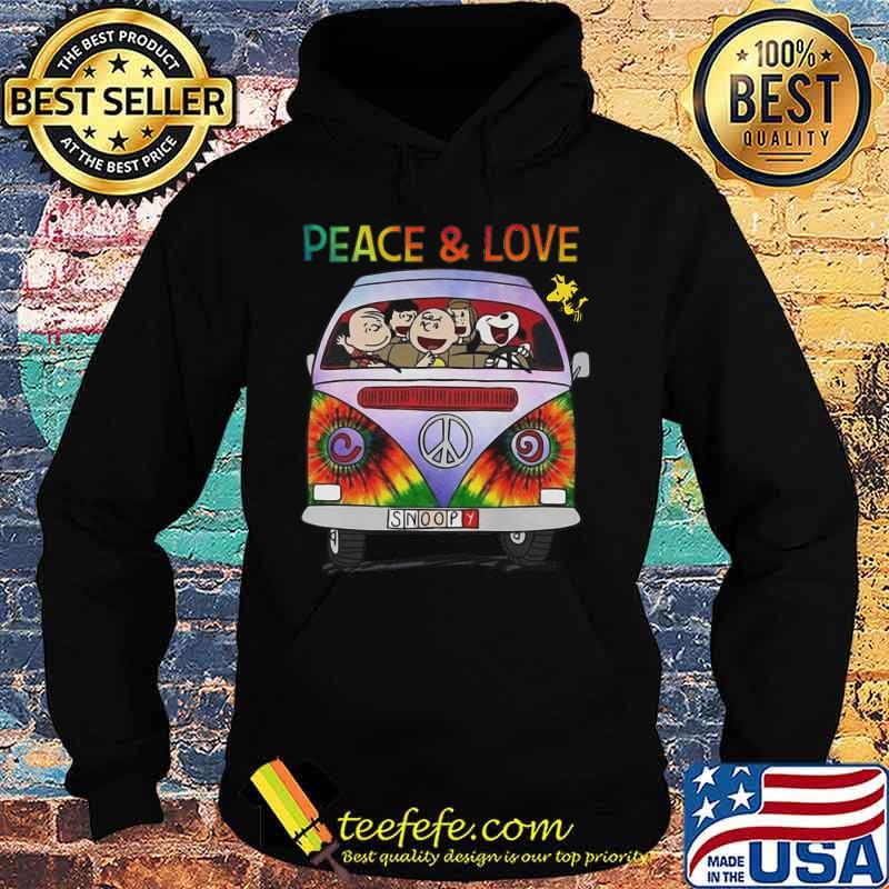 Peace and love the peanuts driving bus peace hippie s Hoodie Peace and love the peanuts driving bus peace hippie s Hoodie