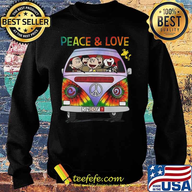 Peace and love the peanuts driving bus peace hippie s Sweater Peace and love the peanuts driving bus peace hippie s Sweater